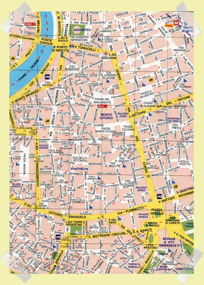 mapa roma centro pantheon