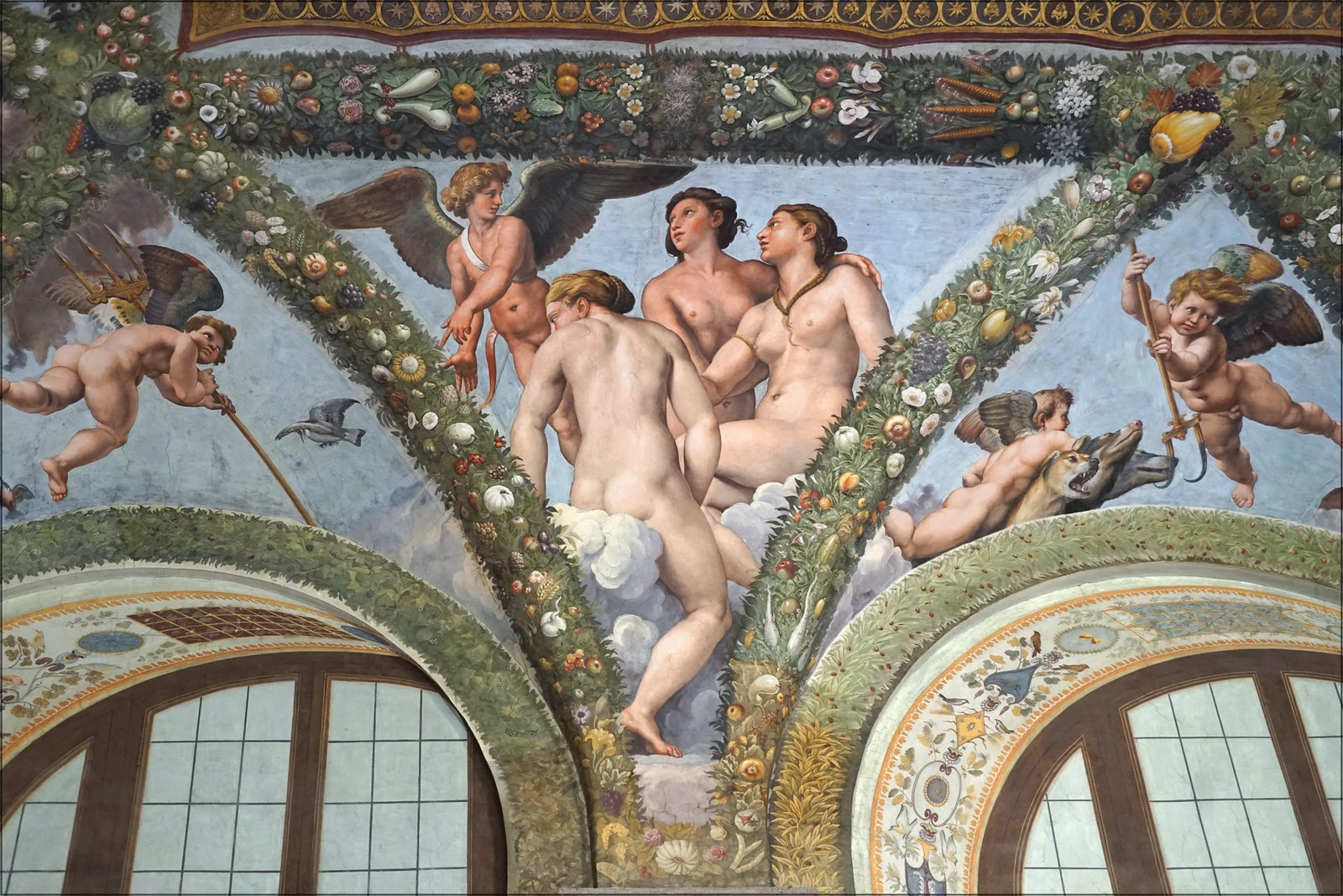 la logia de Cupido y Psique en Villa Farnesina