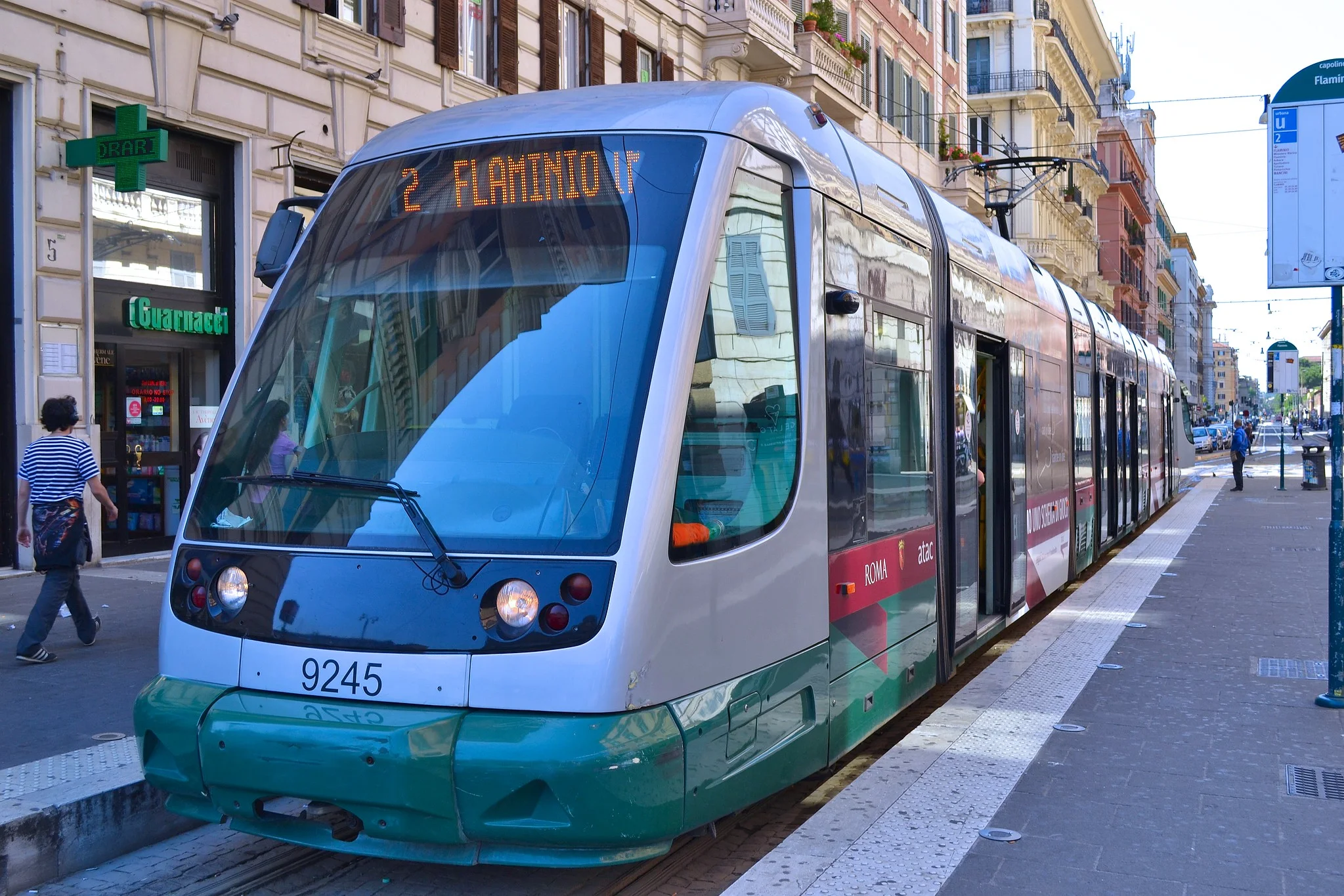 transporte público en Roma: tranvía