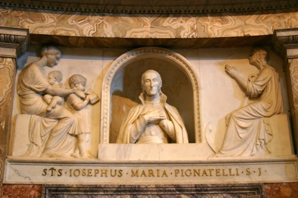 Jose Pignatelli busto en la Iglesia del Gesù