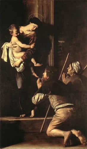 Virgen de Loreto del Caravaggio en la iglesia de San Agustín (Roma)