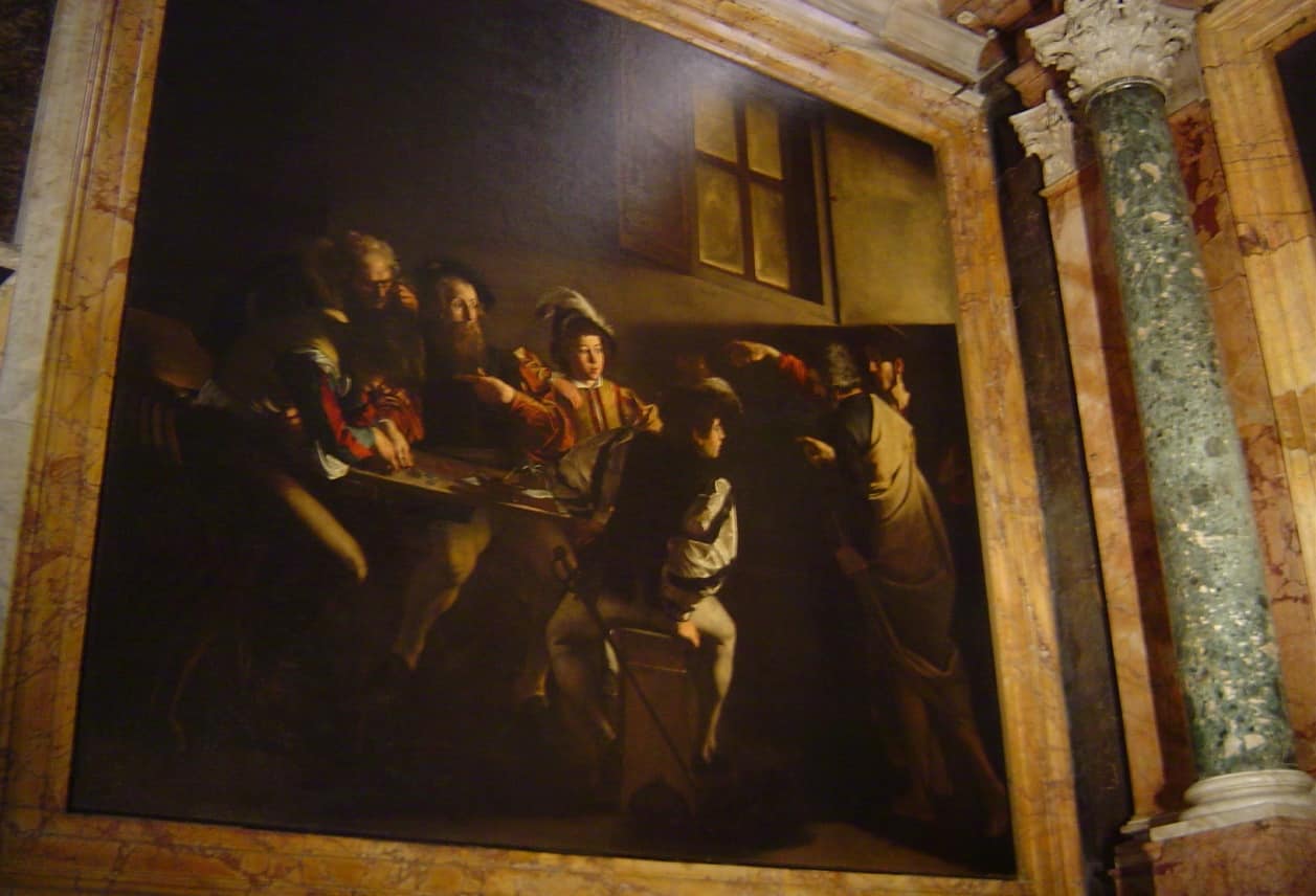 Caravaggio en Roma vocacion san Mateo S. Luis de los Franceses