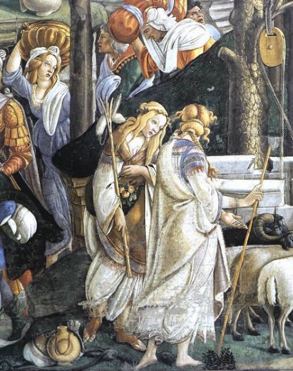 capilla sixtina sefora detalle fresco de Botticelli