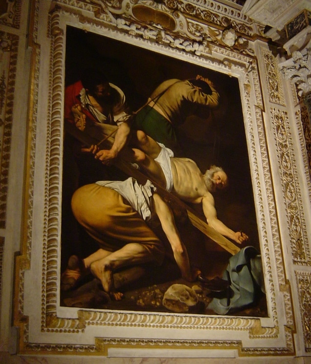 Santa María del Popolo Caravaggio crucifixión de San Pedro