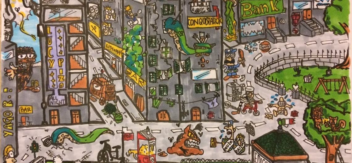 Caos de Roma en dibujos