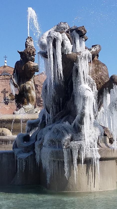 roma fuente nayades helada