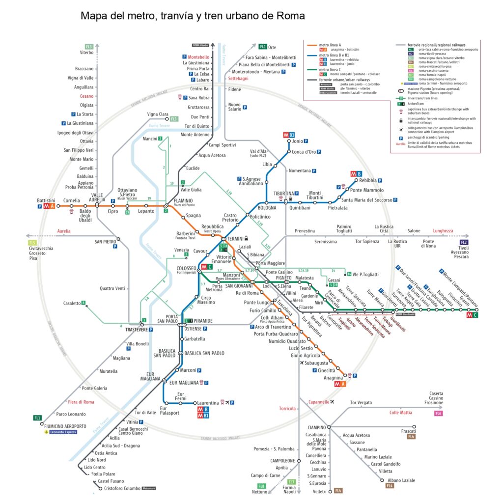 Mapa metro roma