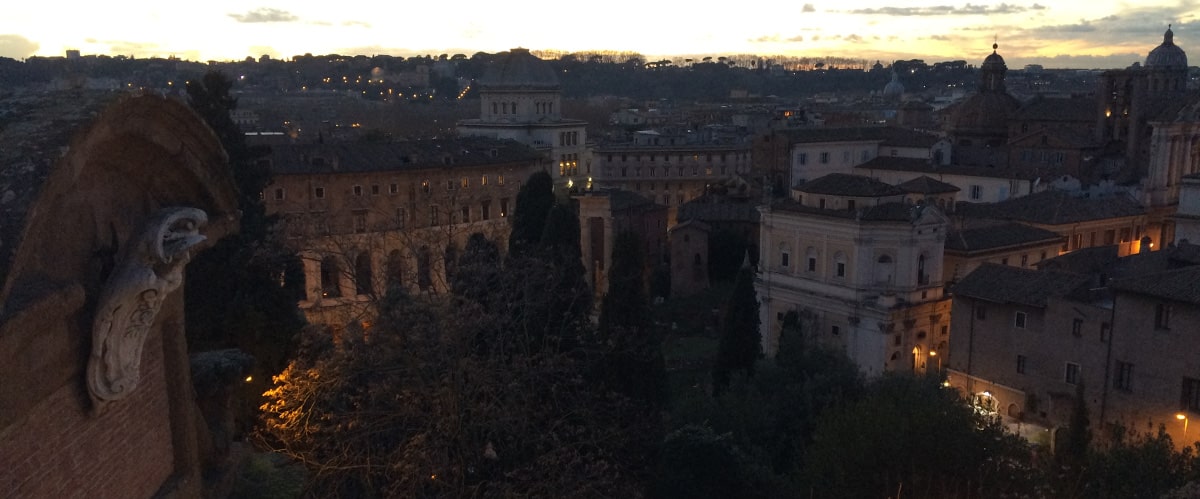 Vistas desde la terraza del bar de los Museos Capitolinos, Terraza Caffarelli