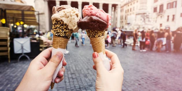 helado en Roma