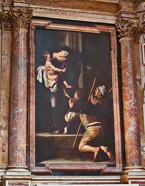 Madonna dei peregrini Caravaggio iglesia san Agustín Roma