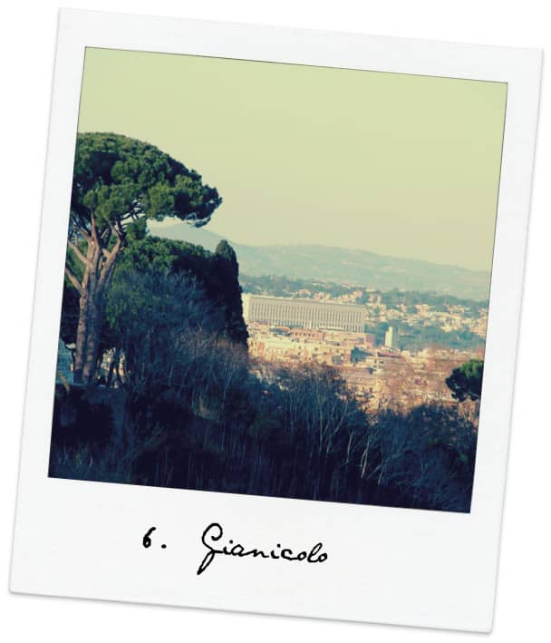 gianicolo vistas lugares