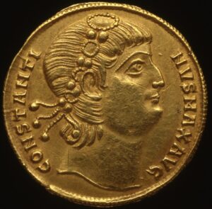 moneda oro constantino palazzo massimo alle terme