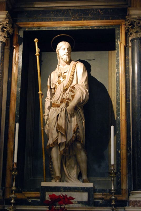 Santiago, escultura de Sansovino en la iglesia de Montserrat en Roma