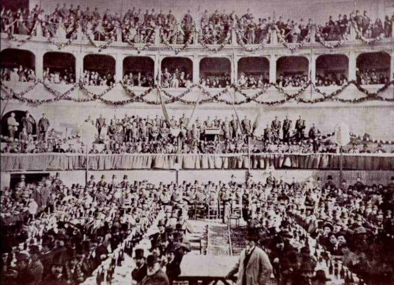 banquete en honor de garibaldi en 1875 mausoleo augusto