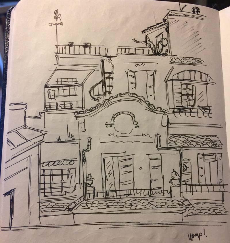 Dibujos de Roma desde una terraza - Guía En Roma