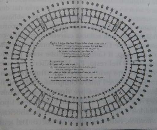 coliseo proyecto de hiladería de domenico fontana