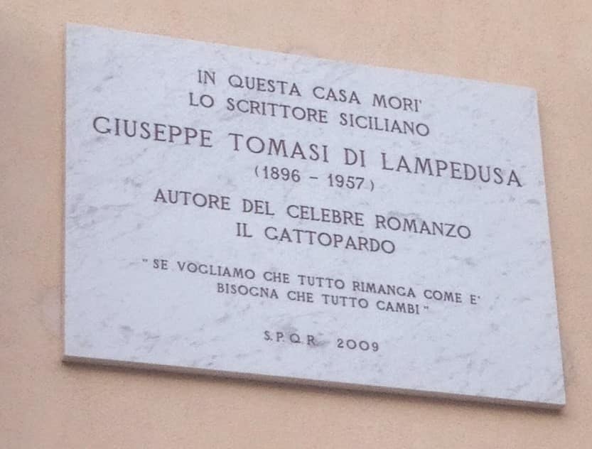 tomasi lampedusa casa en donde murió en Roma