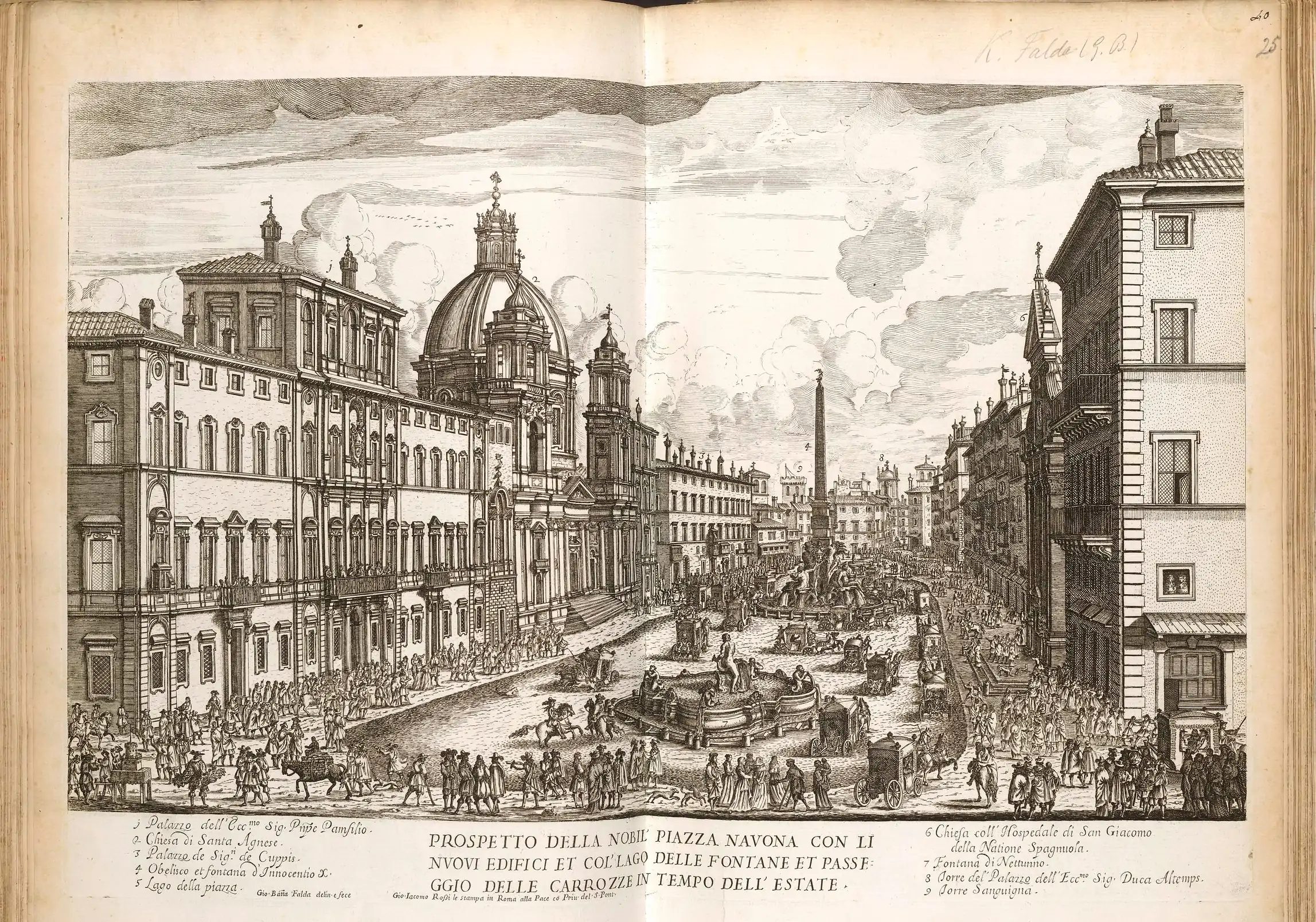 ilustración de la historia de plaza Navona