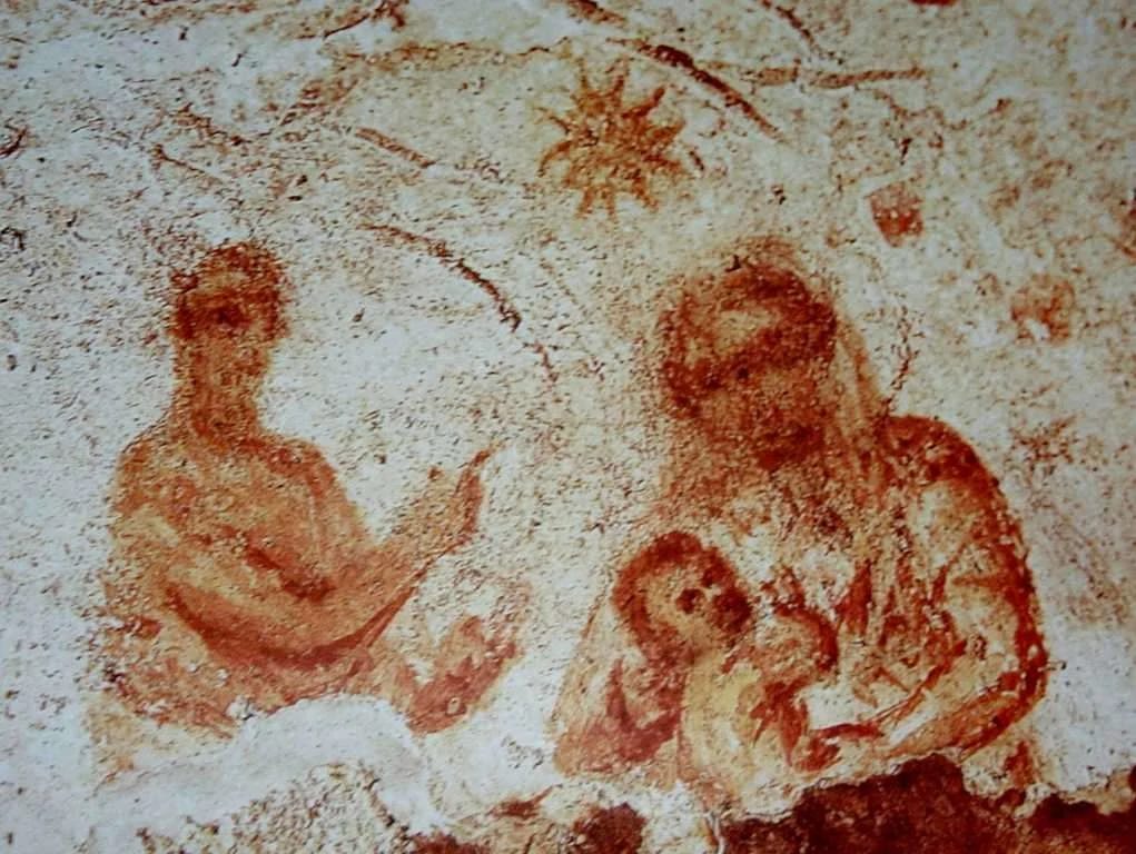 La representación más antigua de María en las catacumbas de Priscila