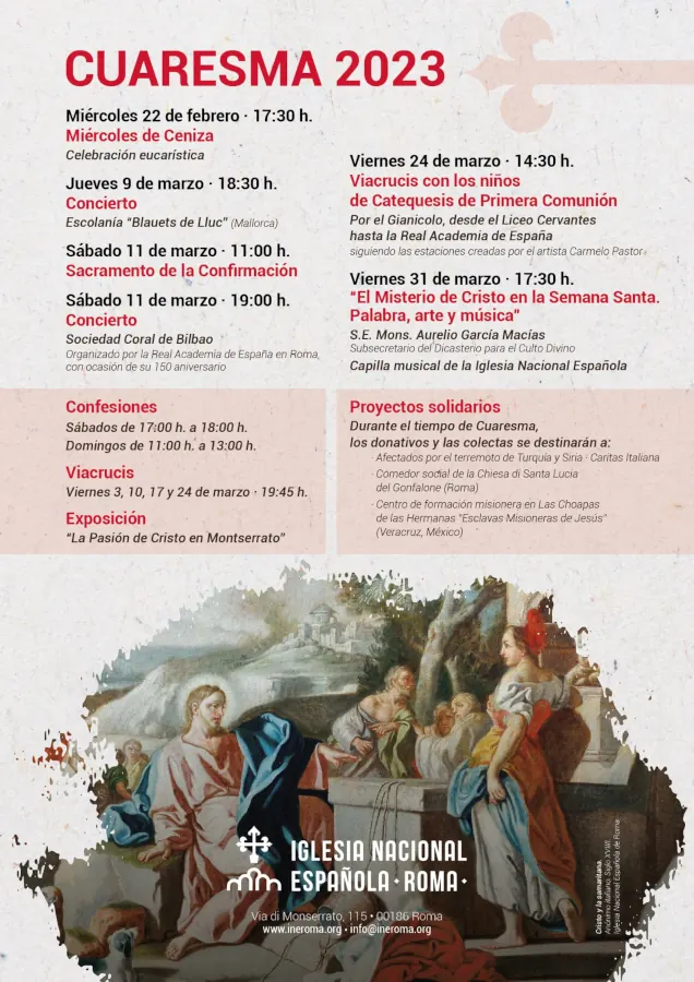 calendario eventos cuaresma 2023 iglesia nacional espanola