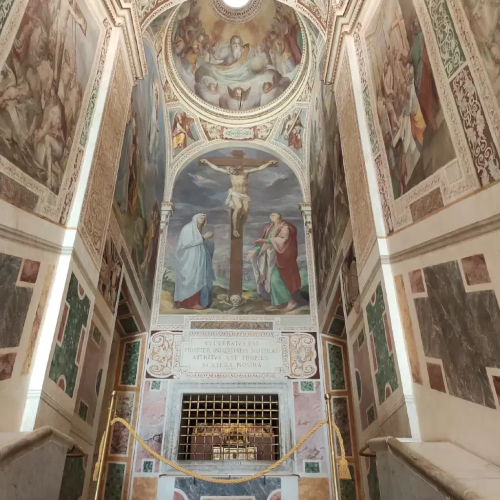 parte alta de la escalera santa roma