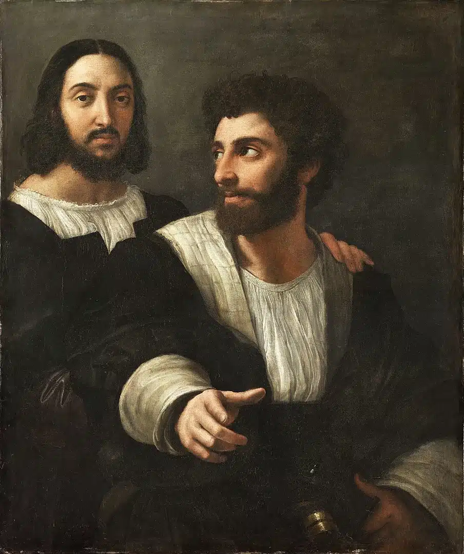 Raffaello Autorretrato con amigo Giovanni Battista Branconio