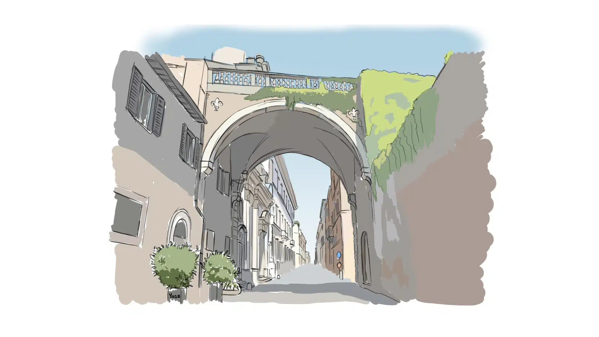 arco via giulia dibujo yago