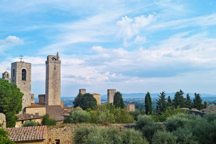 vistas de un pueblo de la Toscana