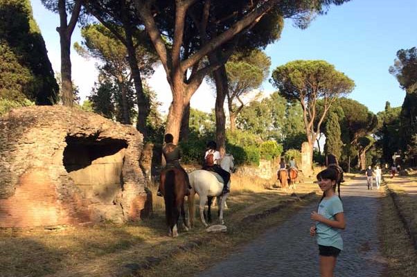 a caballo por la via appia