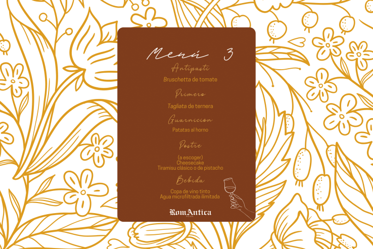 romantica menu 3
