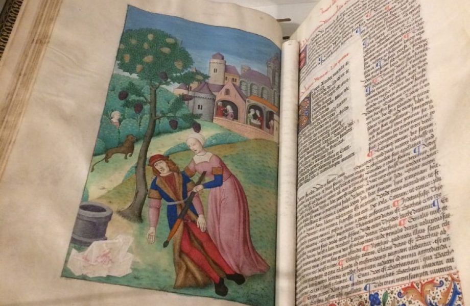piramo y tisbe ilustracion medieval
